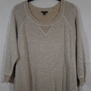 Talbots Silver Sweatshirt Style Top Size Medium M